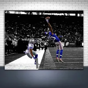 Odell Beckham Jr. Iconic Catch Poster - New York Giants Gallery Canvas Wrap For Man Cave & Game Room Decor Canvas poster