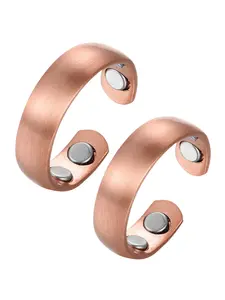 Women Adjustable Copper Rings Set, Fashion Rings, 99.99% Pure Copper, Simple Design Durable Jewelry Gift, Best Choice for Her, All Seasons Casual Style