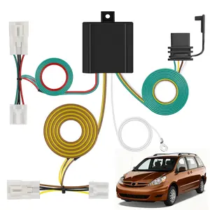 Nilight 4 Pin Trailer Wiring Harness Kit 55580 Vehicle Standard 4 Way Connector Custom for 2004 2005 2006 2007 2008 2009 2010 Toyota Sienna Simple Fit Hitch Harness