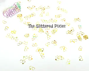 GOLD STETHOSCOPE shape holographic Glitter- Pixie Shapes-