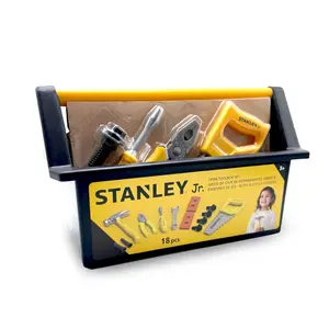 STANLEY Jr.  Kids Tool Box - 18-Piece Toy Tool Set for Pretend Play