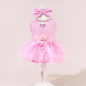 New Pet Clothes, Small Dog, Teddy Dog Wedding Dress, Pomeranian Bear Thin Skirt, Cat Princess Skirt Puppy Costume Kitty