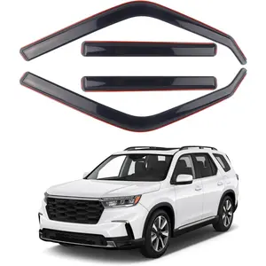4 Pieces in-Channel Extra Durable Rain Guards Fit for 2023-2025 Honda Pilot,Window Deflectors,Window Visors (Smoke Black)