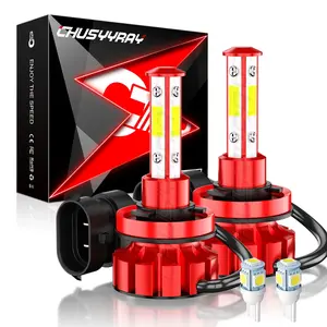 2pcs 4-Side H8/H9/H11 LED Headlight Hi-Low Beam Bulb For Nissan Maxima 2016-2018