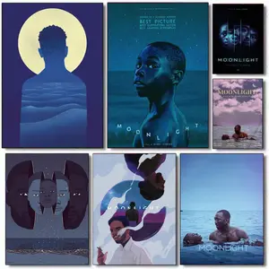 Romantic boy film M-moonlight Poster Art poster movie mural family childrens room wall decoration print Gift suitable for living room bedroom bar parlor home decor gift fade-Resistant, Non-sticky, vibrant Wall print