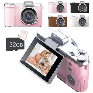 Foldable Screen Student Camera, 1 Count Retro CCD Card Machine, Entry-level Digital Camera, 1080P High Built in Games & Filter Functions Camera, Mini, Digital Portable Camera