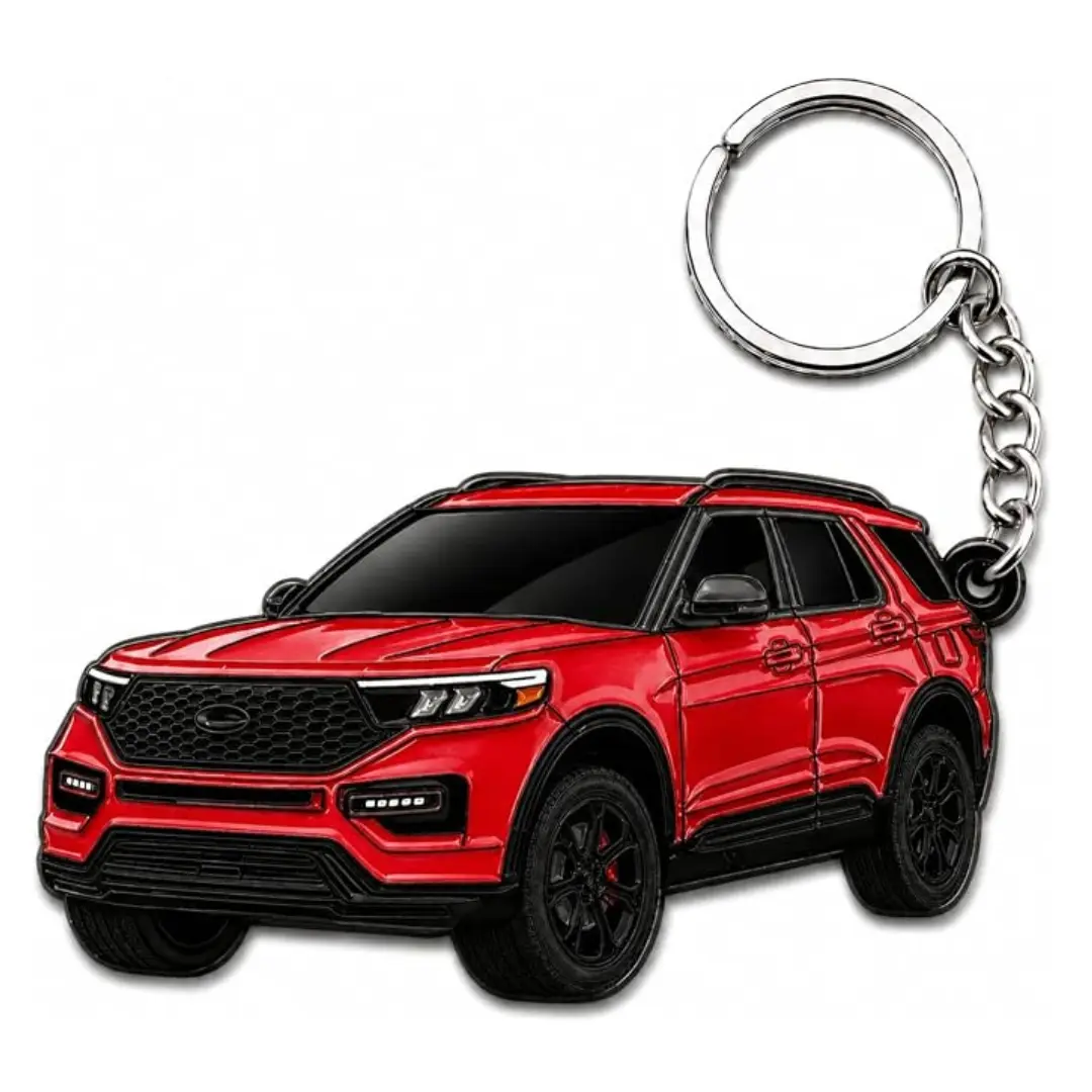 Metal Keychain compatible with Ford Explorer Accessories Key Chain ST XLT Tremor SUV Car Mods Accessory