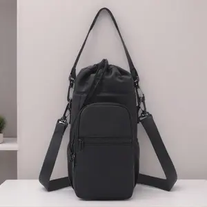 Water Bottle Carrier Bag, 1 Count Adjustable Shoulder Strap Water Bottle Holder, Drinkware Accessories for 30oz & 40oz Water Bottle, Cup