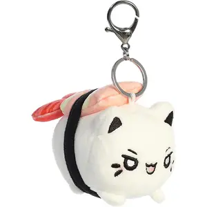 Aurora - Tasty Peach - 3.5" Shrimp Sushi Meowchi Keychain