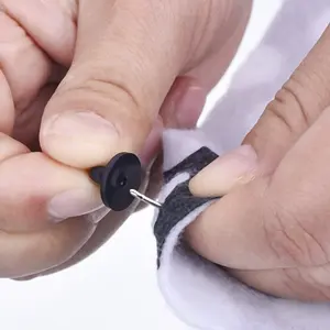 10pcs Black & Clear PVC Rubber Pin Backs - Butterfly Clutch Tie Tack Lapel Holders with Secure Clasp Cap Keepers