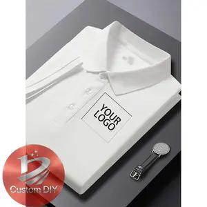 Custom Men'S Polo Shirt, Design Your Own Custom Photo Polo Shirt, Suitable for Family Customization, LOGO Customization, Breathable Fabric, Ideal for Business and Leisure, Golf, Tennis, Casual Style, All-Season Wear-Men's POLO - Ideal Holiday Gifts