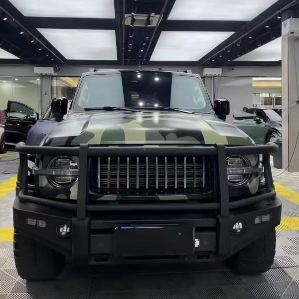 50x300cm/19.7"x118" Camo Car Wrap Vinyl, Military Style Camouflage Vehicle Decal Film, Waterproof Bubble-Free UV Resistant, Easy to Apply Remove, Fits Off-Road SUV Truck Van, Exterior Decor Accessory for Car Truck Van