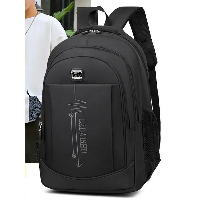 Men's Casual Black Laptop Compartment Backpack - Built-in Organizer, Large Capacity Bag for School, Work & Travel EDC Gear, Backpack For Work, On The Road, Backpacks For School
