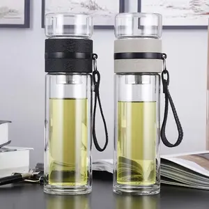 Double Wall Glass Infuser Tumbler for Tea - 500ml Bottle Cup