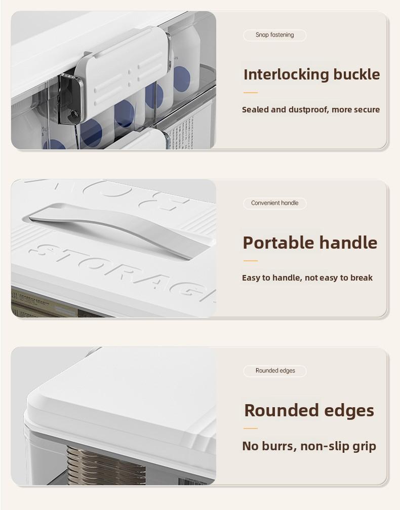 Large Capacity 3-Layer Emergency Medicine Storage Box with Handle - Portable First Aid Kit Organizer, Dust-proof & Light-proof Medical Case for Home, Family & Travel - Premium Odorless PP Material