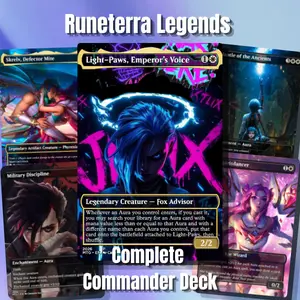 Runeterra Legends MTG Commander Deck | 100 Card EDH Proxy Set + Tokens | Custom Fantasy Art