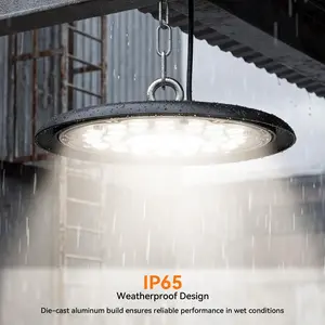 UFO LED High Bay Light 100W/150W/200W, Commercial Lighting Fixture, 28,000 lumens,with 5-foot cable and US standard plug, IP65-rated Commercial Fixture, Suitable for Warehouses, Workshops, Barns, and Factories,DealsForYouDays