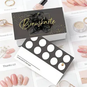 50 Luxury Membership Cards, Points Card Reward Card Usage, Suitable for Beauty Salon Nail Shop Haircut Restaurant Coffee Spa, Stamp Redemption