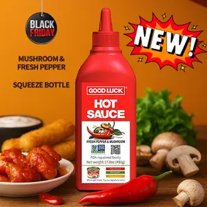 Good Luck Vegan Hot Sauce Gift Box – Squeeze Bottles | Spicy & Mild Mix Pack | Plant-Based | Perfect for Tacos, Bowls & Snacks | Vegan-Friendly, Meat-Free, Rich Umami Flavor