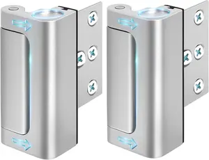 2Pcs Security Door Locks Withstand 800 lbs for Inward Swinging Door, Door Reinforcement Lock