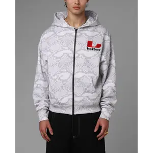 Loiter Slither Zip Hoodie Grey