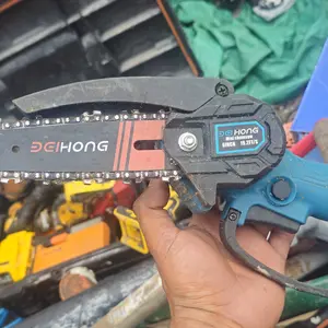 21V Mini Chainsaw, 6 Inch Portable Electric Chainsaw Cordless with 2 Batteries  Security Lock, Small Handheld Chain saw for Tree Branches, Courtyard, Household and Garden, Father's Day Gift for Men Dad Husband Women