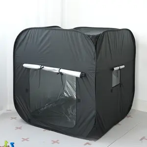 Black sensory tent indoor blackout playhouse portable foldable nap Mongolian-style crawling house