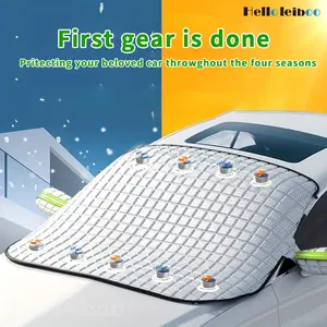 Leiboo 2 packs Car Windshield Snow Cover Sun Shade Winter Dust Rain Ice Frost Guard Protector - Durable Design for Winter Weather Protection & Summer sunshadeL