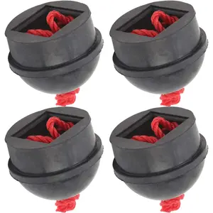 4pcs Cue Chalk Holder, Pocket Billiard Pool Chalk Holders Rubber Chocolate Powder Accessory with String(Black)
