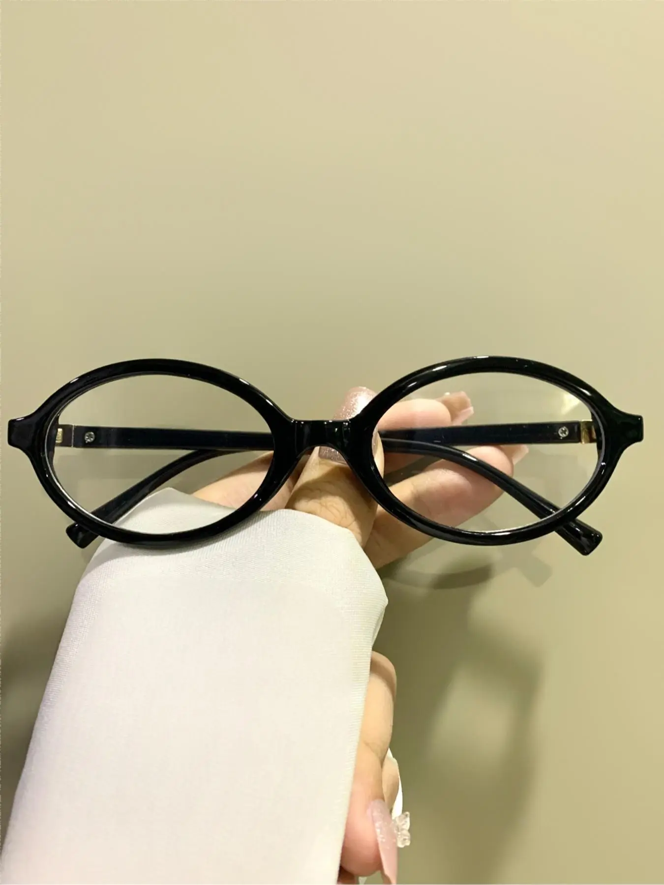 Simple Oval Frame Eyeglasses, Stylish Eyeglass, Casual Eyeglasses for Women & Men, Fashion Eyeglasses for Work, Daily Clothing Decor, Perfect for Student Daily Use