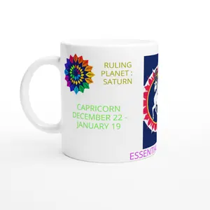 White 11oz Ceramic Mug (CAPRICORN)
