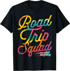 Road Trip Squad Tie Dye Family Matching Sisters Trip Travel T-Shirt - Farhadheid Shop 55B0F2TNDBCY