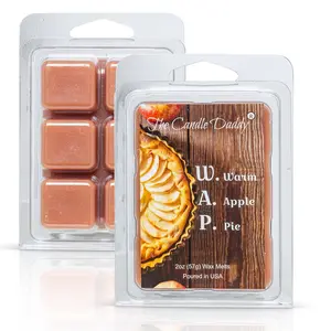 W.A.P.  - Warm Apple Pie Scented Melt- Maximum Scent Wax Cubes/Melts- 1 Pack -2 Ounces- 6 Cubes WAP
