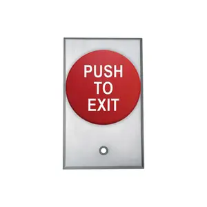 Pneumatic Time Delay Push-to-Exit Button, Camden CM-5085RPTE Model, 2-3/8" Aluminum Faceplate