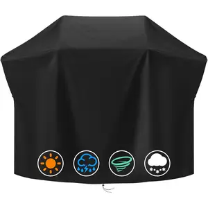 Grill Cover Compatible with Flexflame Grill PG300 Series, 500D Waterproof BBQ Grill Smoker Cover Compatible with, with Handle & Air Vent, Black
