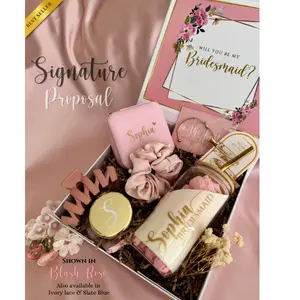 Personalized Bridesmaid Proposal Box | Blush Gift Set | Maid of Honor Box | Wedding Proposal Gift