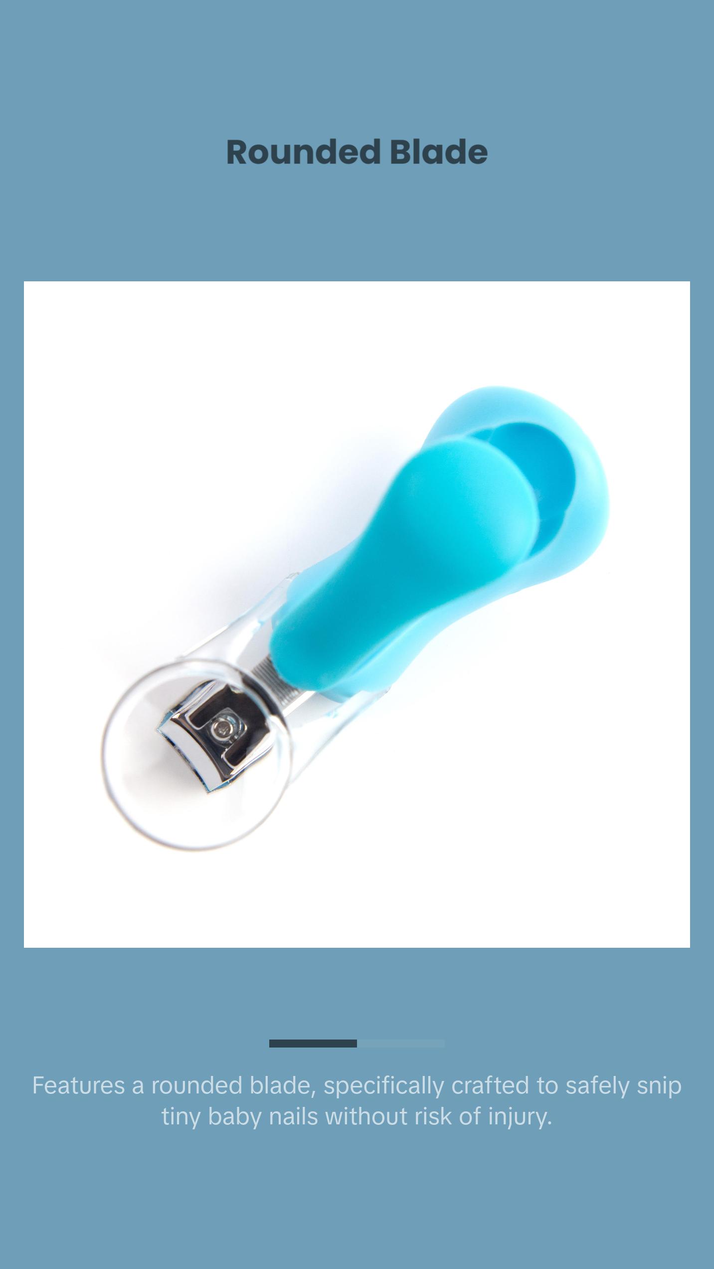 Primo Passi Blue Baby Nail Clipper With Magnifier - Ideal for Trimming and Grooming Babies' Nails