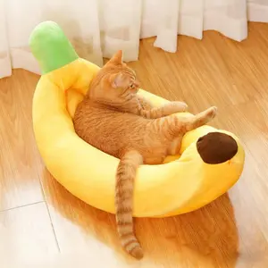 Banana Boat Pet Bed, Detachable and Washable, Suitable for Small/medium Cats/dogs, Universal Design, Comfortable and Soft, Secure Pet Bed