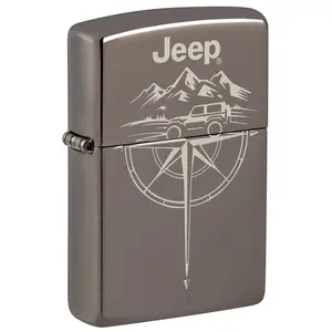 Zippo Jeep Wilderness Design Black Ice Windproof Lighter - Made in USA