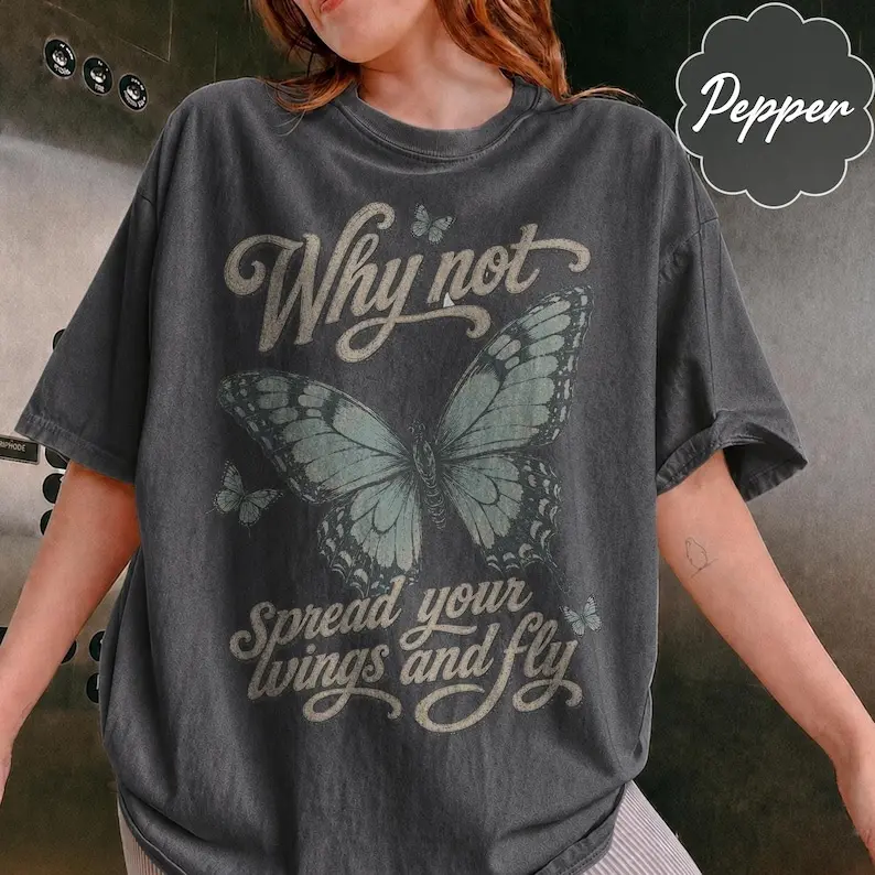 Vintage Hilary Duff Shirt Why Not Butterfly Comfort Colors Tee, Retro 2000s Lizzie McGuire Shirt, Nostalgic Pop Culture Y2K Tee