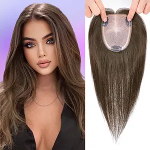 Vasilia Hair Toppers for Women 12/14 inch Human Hair Toppers for Thin Hair Remy Human Hiar Toppers for Women Clip in Hair Pieces for Women for Wide parting&Partial hair loss&Cover gray hair &cover Thinning Mother's Day 2026 New Year gifts