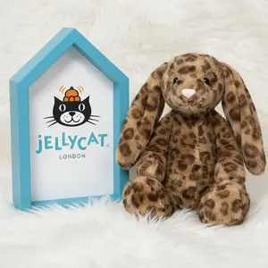 Jellycat Cobblehop Leopard Bunny Plush Toy, Soft Bunny Doll, Birthday Gift for Her, Cute Stuffed Gift with Dust Bag, New With Tags