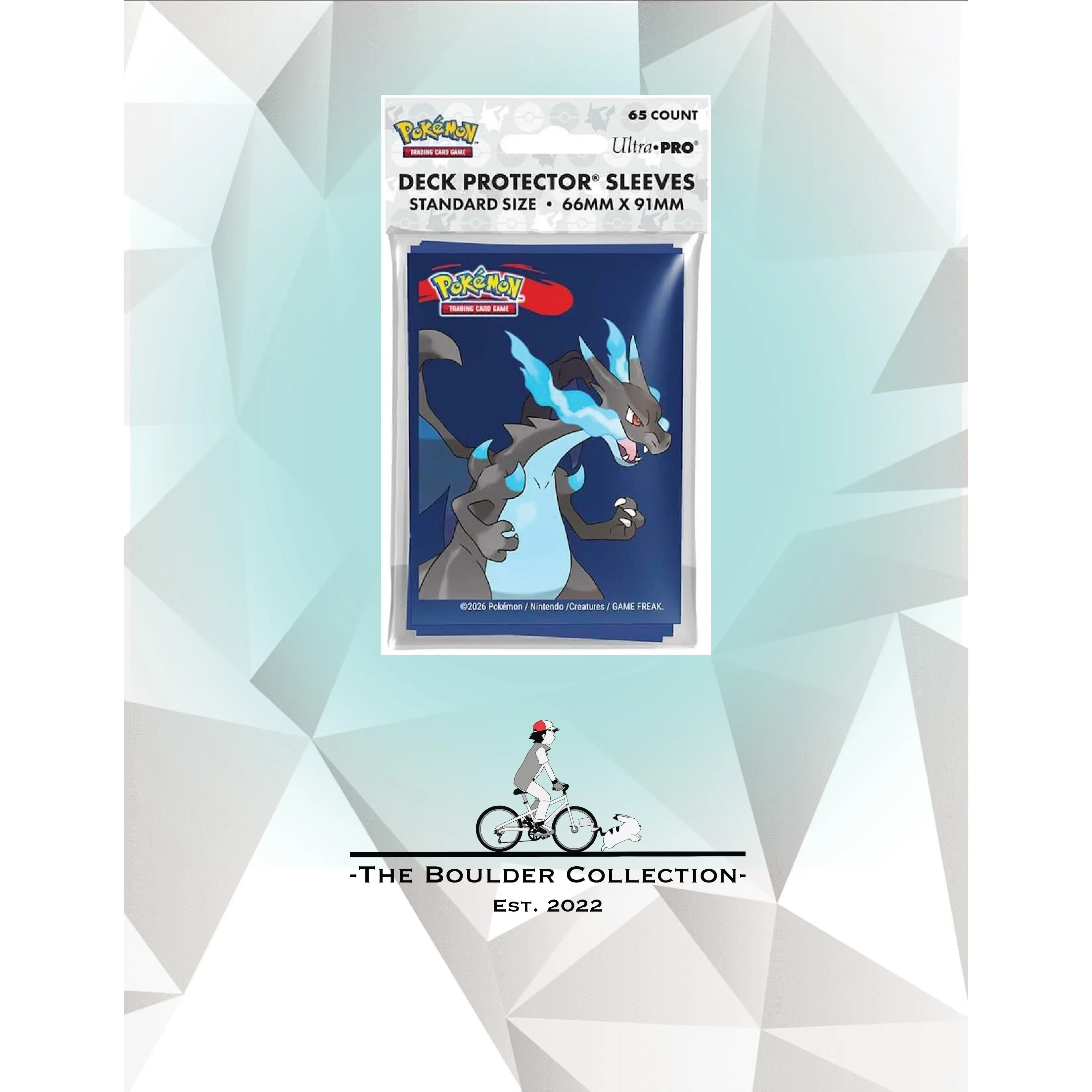 Pokemon Mega Charizard X Standard Deck Protector (65-Pack) - Ultra Pro Card Sleeves