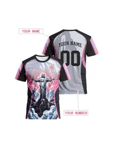 3D Printed Brazil Jerseys T-shirt For Men Cristo Redentor Customized Graphic T Shirts Casual O-Neck Sport Tops Short Sleeve Tees