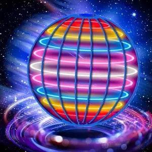 Flying Galactic Orb Hovering Ball Boomerang Flyorb Magic With LED Lights Drone Hover Ball Fly Nova  Flying Spinner Fidget Toys Children Gift squishy paw flynova Round Neon Artificial Rubber Colorful Strobe Firework Rocket