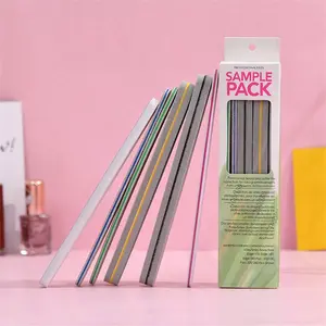 Nail File Buffer, Leytezrom Gel Nail File Set Professional Nail Buffer File Block Natural Manicure File Nail Polisher Different Grit Nail File 6pcs