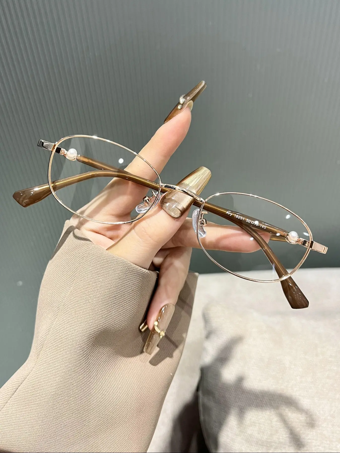 Women's Oval Metal Frame Glasses, Cute Preppy Style Decorative Flat Lenses, Fashionable Eyewear for Women, Trending Glasses, Trendy Frames, Perfect for Daily Wear, Trendy Casual Eyeglasses, Fashionable Frames Glasses, Eyeglasses