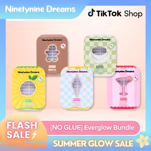 Ninetynine Dreams EVERGLOW [NO GLUE] Self-Adhesive Lower Lashes Bundle (5 Styles) | Press-On Lower Eyelash Clusters, Ultra-Thin Self-Adhesive Jelly Band  Beginner Friendly Lightweight, Easy Apply Individual Under Lashes, Natural & Manhua Lower Lash Looks