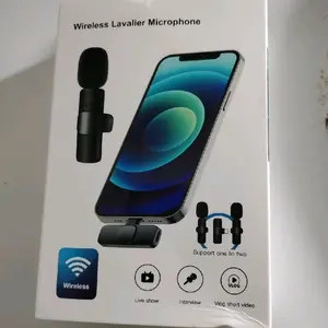 Wireless Lavalier Microphone Support One to Two for Live Show Interview Vlog Short Video Recording