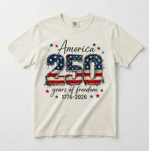 Patriotic Shirt 4th of July Shirt 250th Anniversary Faux Patchwork USA Shirt America Shirt 1776- 2026 Independence Day Tee USA Flag Shirt tshirt